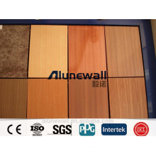 Alunewall Fireproof B1 wood texture ACP panels aluminum plastic composite panel